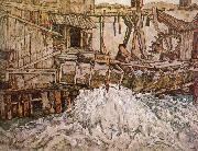 Egon Schiele The Mill oil painting artist